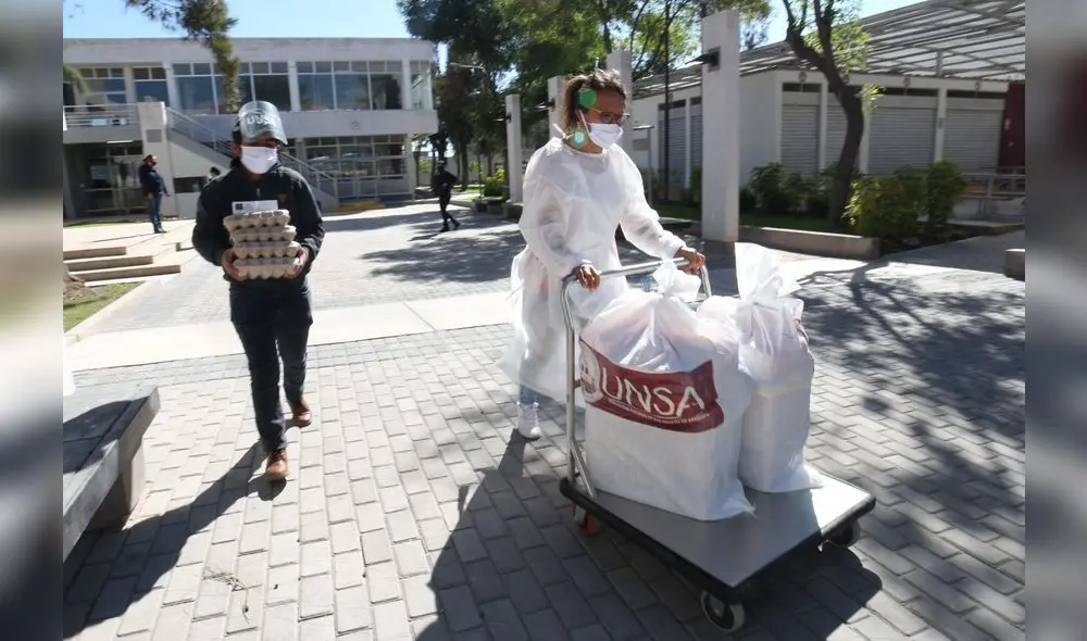 UNSA suspende temporalmente entrega de alimentos. Foto: Unsa.