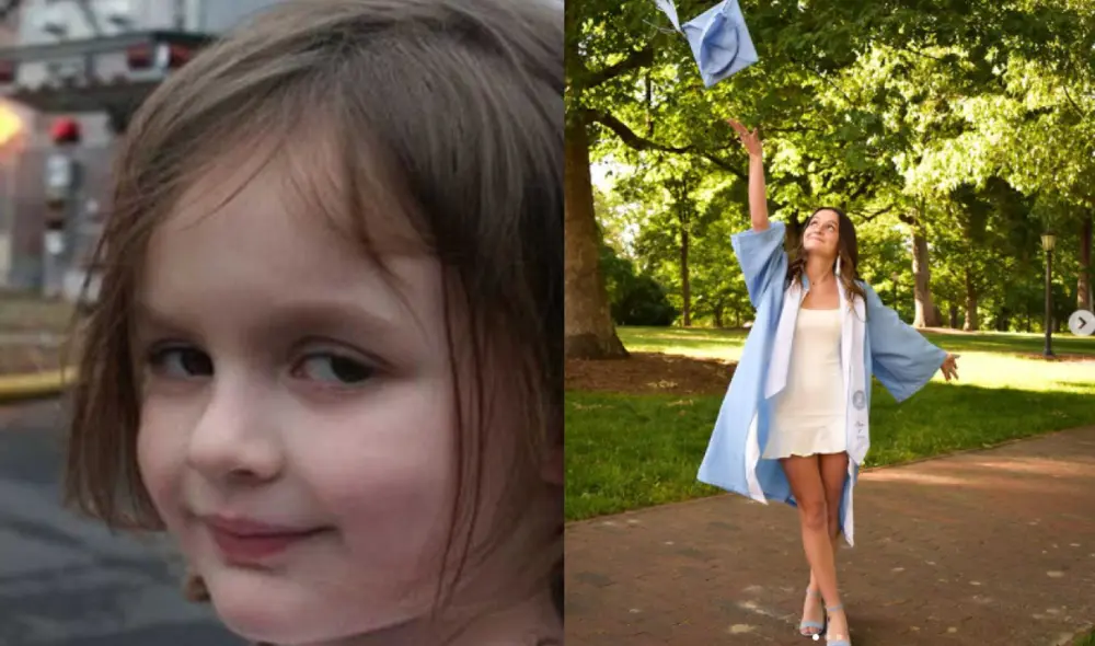 El meme 'Disaster girl' se convirtió en un trend famoso en internet. Foto: composición LR