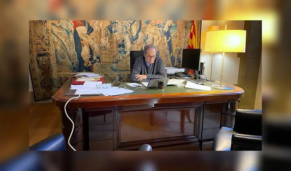Quim Torra permanecerá trabajando en confinamiento hasta que se supere la crisis del COVID-19. (Foto: RTVE)