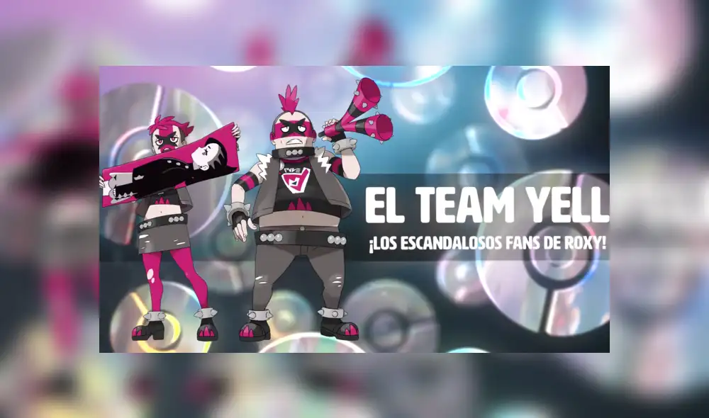 Team Yell será el grupo que hará de todo para que Roxy pueda ser la campeona de Galar en Pokémon Shield and Sword