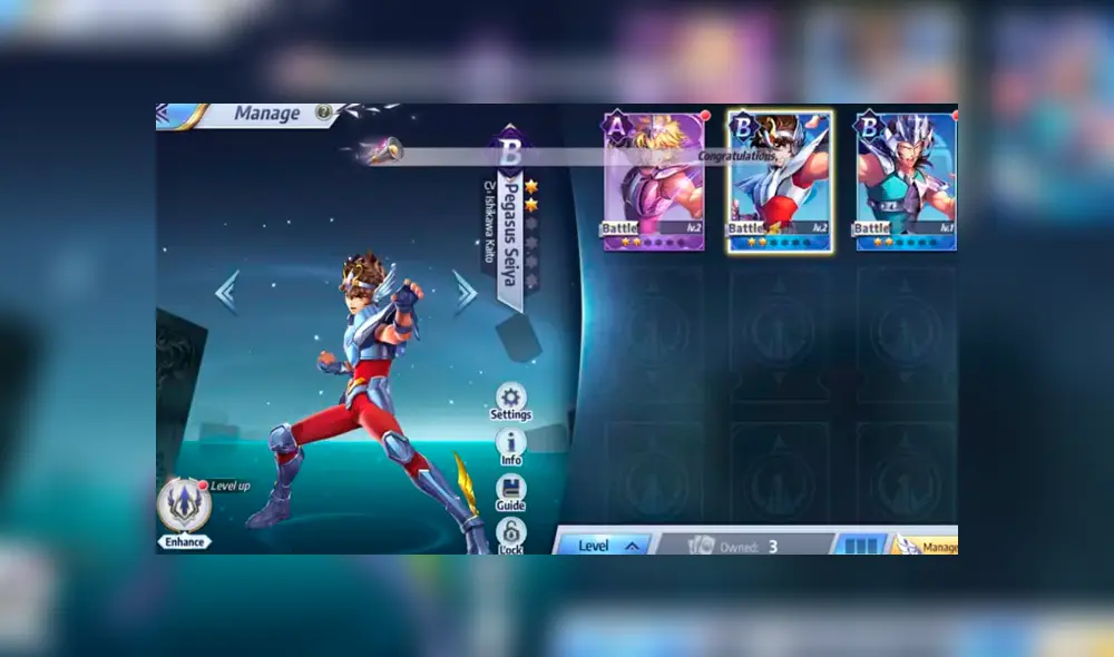 Saint Seiya Awakening: Knights of the Zodiac descarga gratis el nuevo videojuego en tu celular