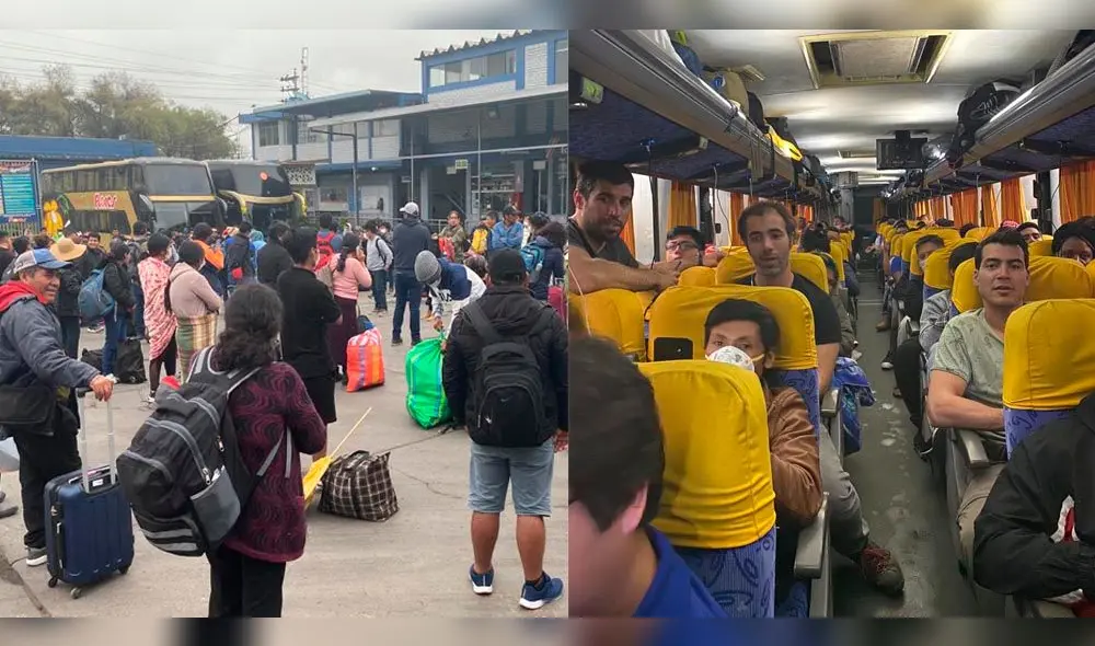 Pasajeros varados salen de Arequipa a Cusco, Moquegua y Lima. Pasajeros varados salen de Arequipa a Cusco, Moquegua y Lima.