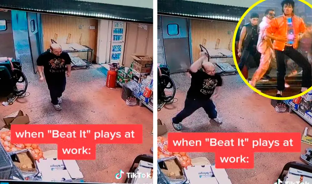 Al aprovechar la distracción de los demás, él se metió a una de las oficinas para soltar sus ‘pasos prohibidos’. Foto: composición LR/TikTok/@eugeo_is_god