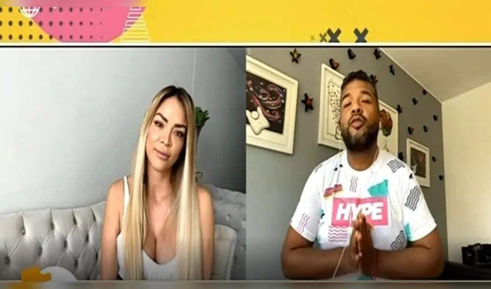 Sheyla Rojas y Choca Mandros. Fuente: América TV Sheyla Rojas y Choca Mandros. Fuente: América TV