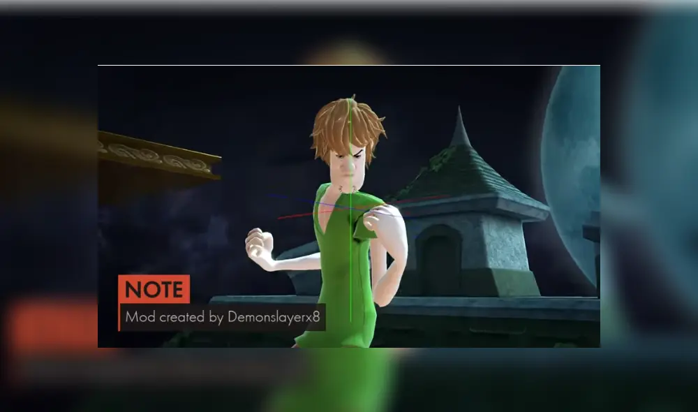 Desliza para que veas cómo luce el mod de Shaggy en el videojuego. Foto: Captura.