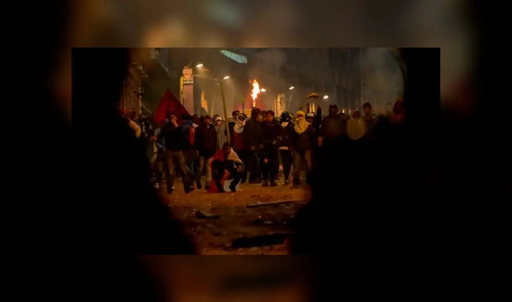 Protestas en las principales ciudades ecuatorianas por el alza de combustible. Foto: AFP.