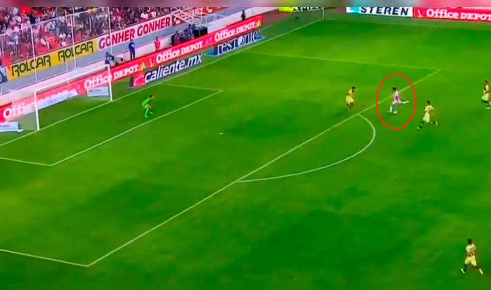 América vs Necaxa: golazo de Dávila para el 1-0 sobre las 'Águilas' en la Liga MX | VÍDEO