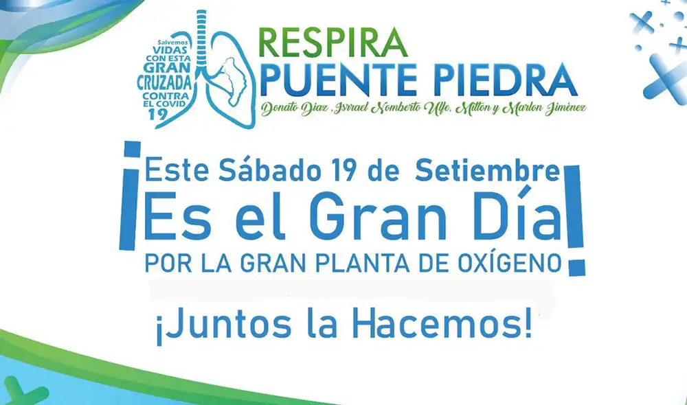 Lanzan iniciativa Respira Puente Piedra para apoyar con oxígeno a pacientes de bajos recursos | Créditos: Luis Ángel Villanueva / URPI-GLR Lanzan iniciativa Respira Puente Piedra para apoyar con oxígeno a pacientes de bajos recursos | Créditos: Luis Ángel Villanueva / URPI-GLR