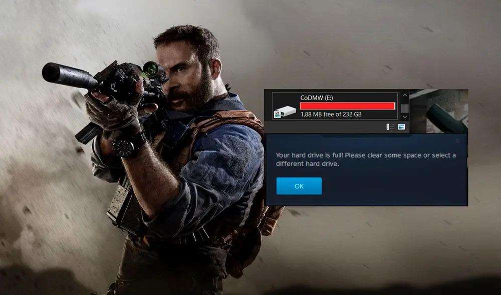 Call of Duty Modern Warfare ya no entra en un SSD de 250 GB y ocuparía un tercio del espacio de almacenamiento de PlayStation 5 y Xbox Series X. Foto: Activision/Twitter