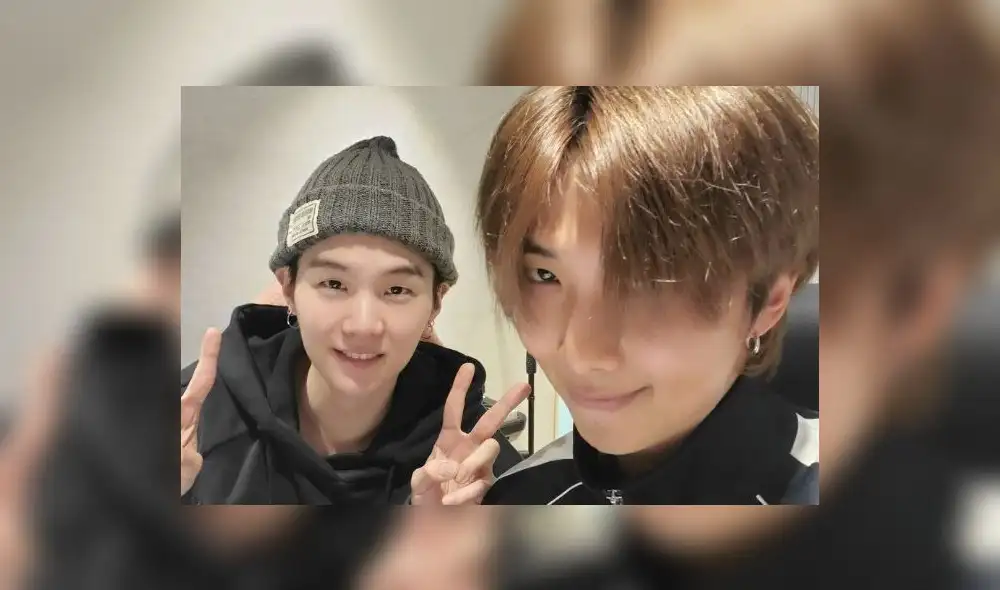 Suga y RM de BTS.