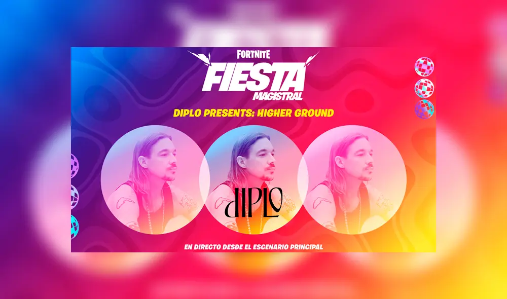 Diplo hará un espectáculo en Fiesta Magistral de Fortnite el 31 de julio. Foto: Epic Games. Diplo hará un espectáculo en Fiesta Magistral de Fortnite el 31 de julio. Foto: Epic Games.
