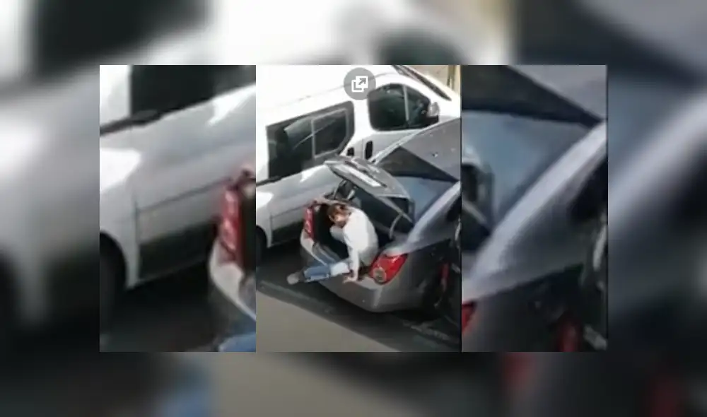 Video es viral en Facebook. Una mujer se percató de la graciosa escena mientras observaba la calle en su balcón, y no dudó en grabarla para compartirla en redes.