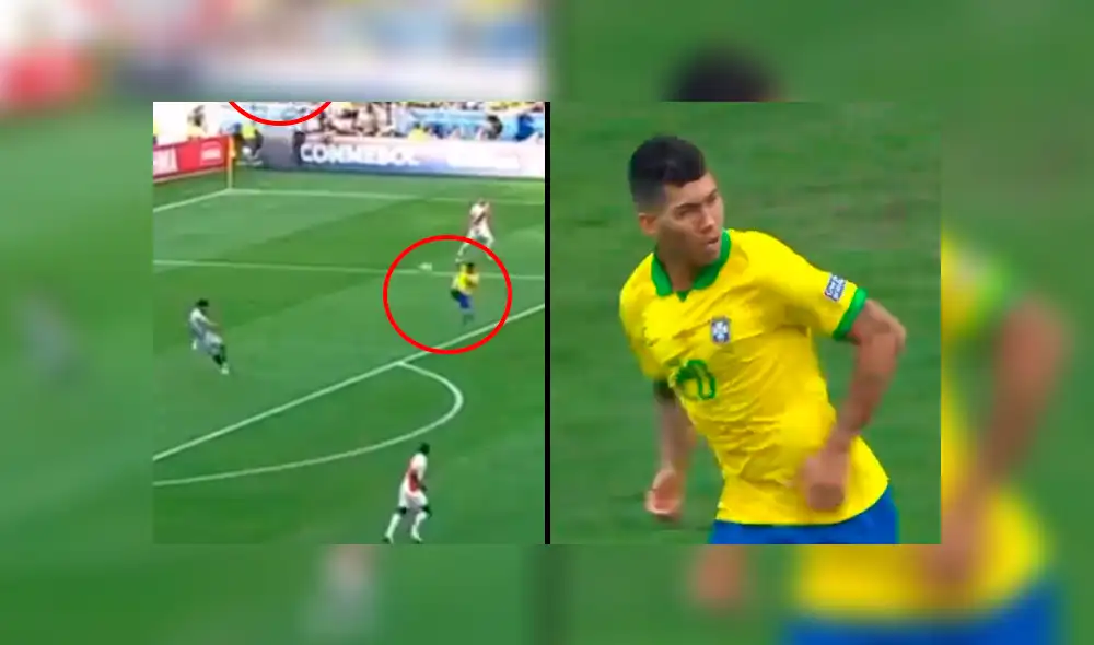 Perú vs Brasil: Gol de Roberto Firmino por el 2-0