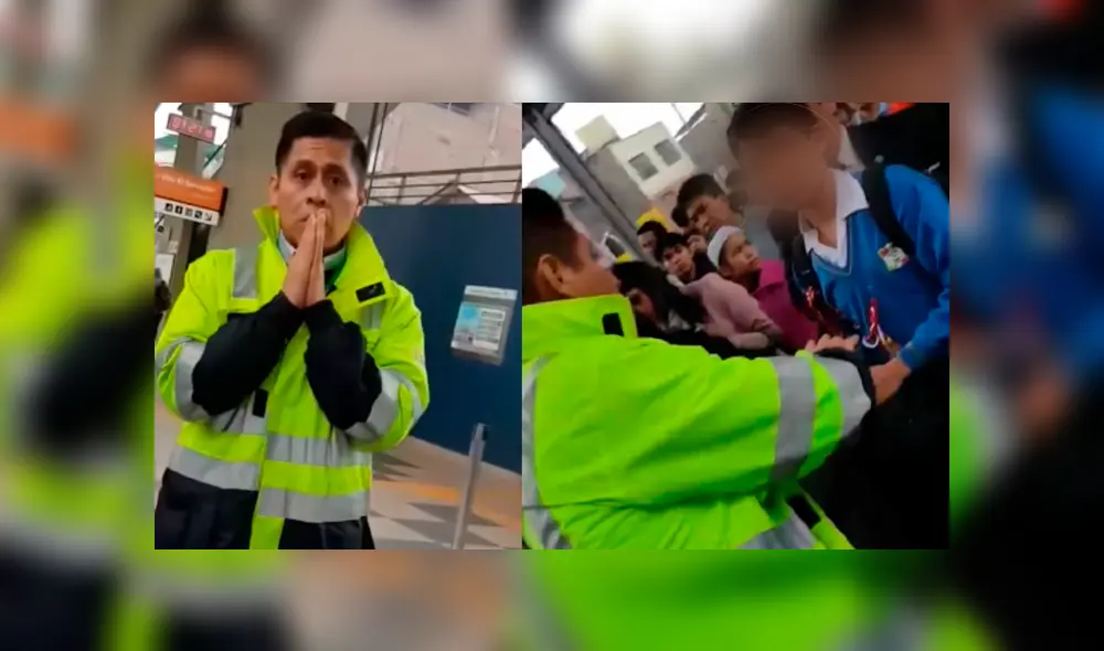 Al trabajador no le importó exponer al menor y no le permitió el ingreso al Metro de Lima.