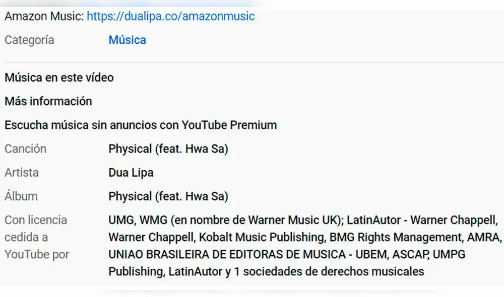 El nombre de la cantante K-pop aparece en los créditos de la canción. El nombre de la cantante K-pop aparece en los créditos de la canción.