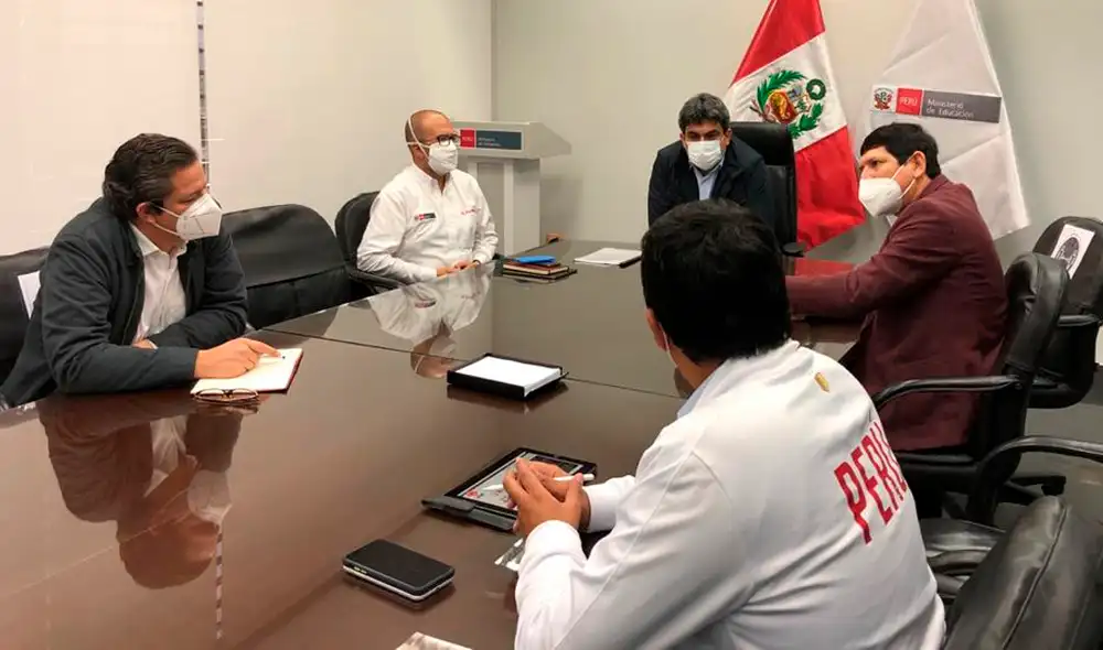 FPF, IPD, Minsa y Minedu se reunieron de cara al regreso del fútbol peruano. Foto: FPF