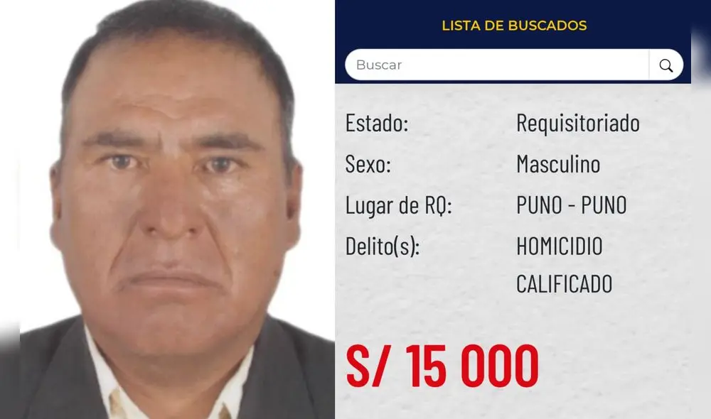 Tacna. requisitoriado será llevado a Puno. Foto MININTER