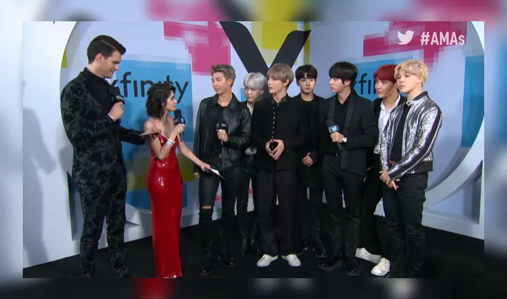 BTS en el preshow de los American Music Awards 2017. Foto: AMAs BTS en el preshow de los American Music Awards 2017. Foto: AMAs