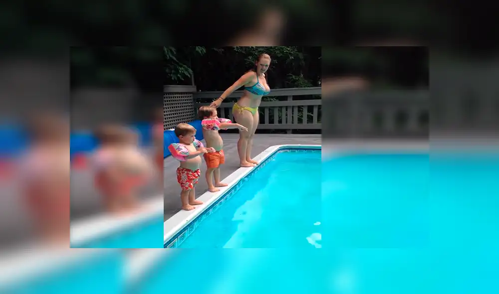 Facebook viral: niño realiza particular 'clavado' en piscina y hace reír a su familia [VIDEO] 