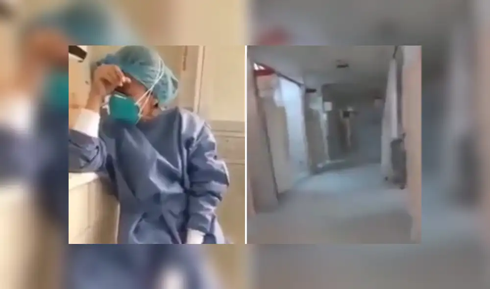 Enfermera rompe en llanto tras confirmar que dio positivo a COVID-19. Foto: Captura Enfermera rompe en llanto tras confirmar que dio positivo a COVID-19. Foto: Captura