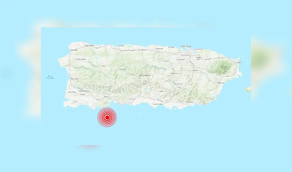 Fuerte terremoto de 6,0 de magnitud sacude costa sur de Puerto Rico. foto: captura