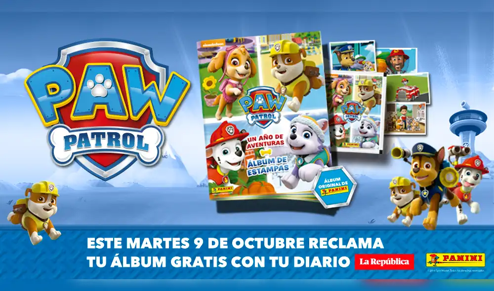 La República te regala el álbum de Paw Patrol el martes 09 de octubre La República te regala el álbum de Paw Patrol el martes 09 de octubre