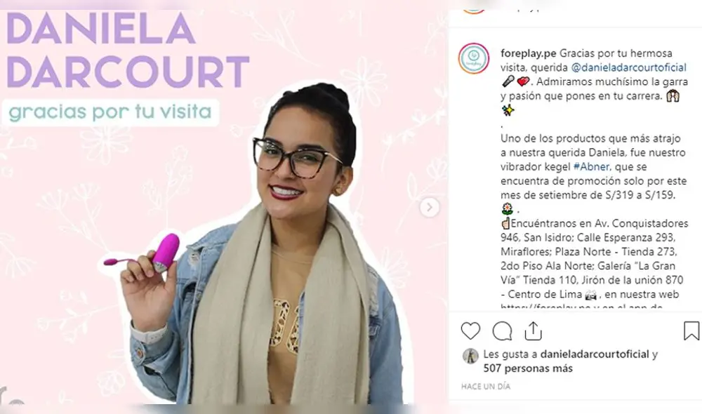 Daniela Darcourt visita ‘sex shop’ y recomienda curioso juguete sexual Daniela Darcourt visita ‘sex shop’ y recomienda curioso juguete sexual