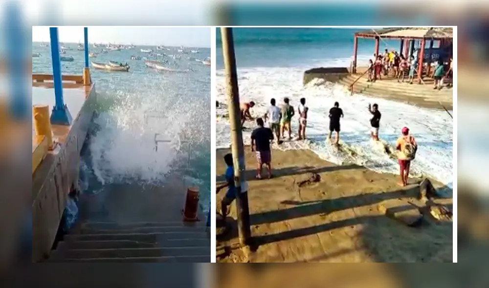 Los oleajes irregulares causan zozobra en los pobladores y visitantes de Piura. Foto: composición LR Los oleajes irregulares causan zozobra en los pobladores y visitantes de Piura. Foto: composición LR