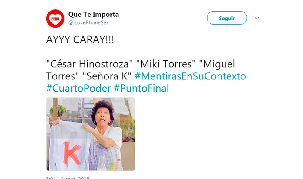Facebook: Miki Torres es blanco de memes tras revelarse que sería la ‘Señora K’ [FOTOS]