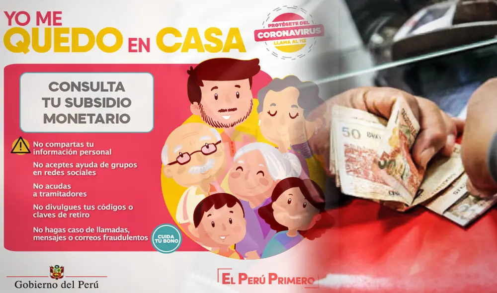 Segundo Bono 380 soles 'Yo me quedo en casa': ¿cómo cobrar el subsidio monetario? Foto: composición LR.