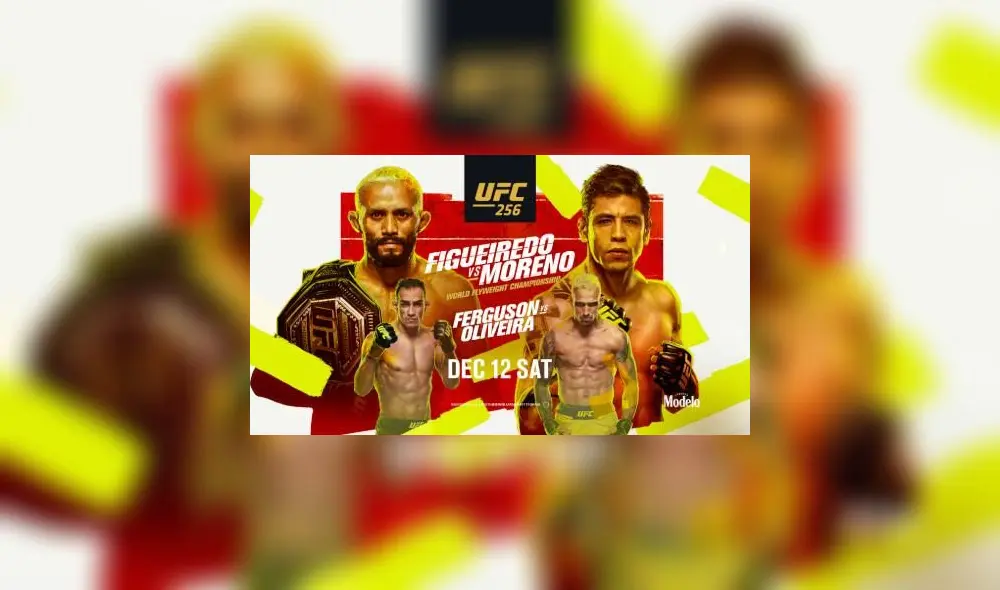 UFC 256 Figueiredo vs. Moreno, este sábado 12 de diciembre. Foto: UFC