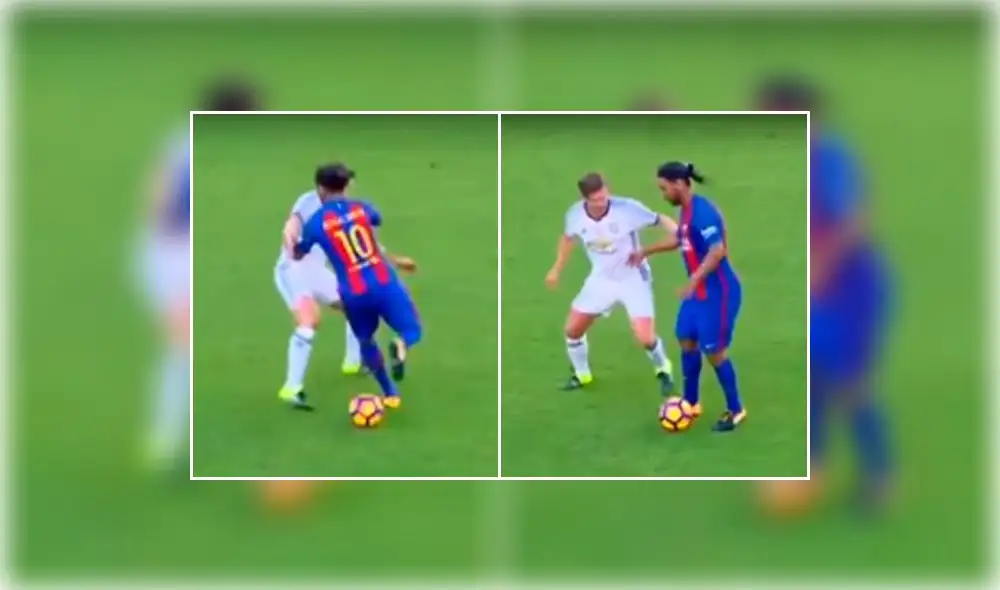 YouTube: Ronaldinho regaló este lujo con el Barcelona en partido de leyendas [VIDEO]