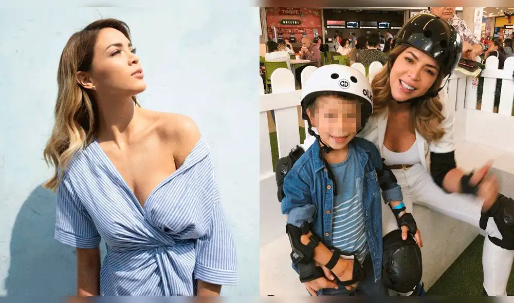 Hijo de Sheyla Rojas pone en aprietos a la conductora durante programa en vivo 