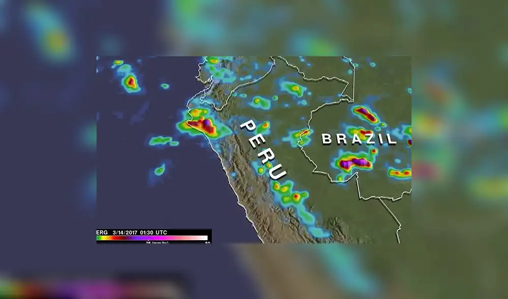 NASA emitió un reporte sobre las extremas precipitaciones en el Perú
