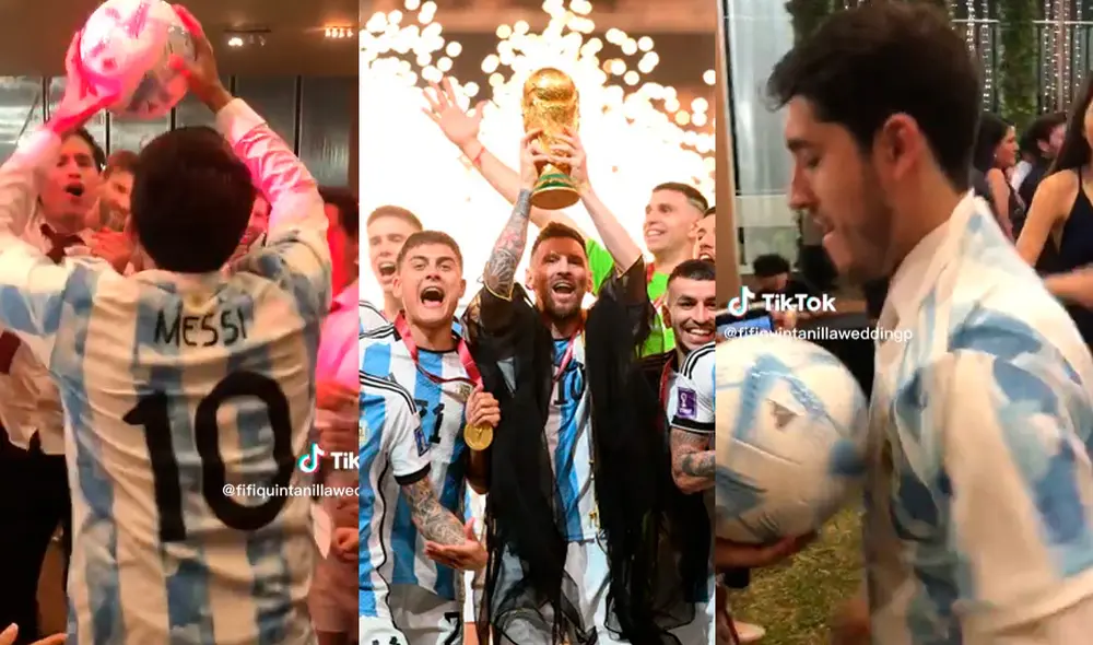 Argentina consiguió su tercera Copa del Mundo tras ganarle al campeón de Rusia 2018. Foto: composición LR / TikTok / @fifiquintanillaweddingp