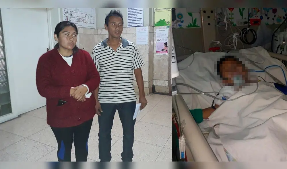 Padres piden ayuda para llevar a su hijo al Hospital del Niño en Lima. Padres piden ayuda para llevar a su hijo al Hospital del Niño en Lima.