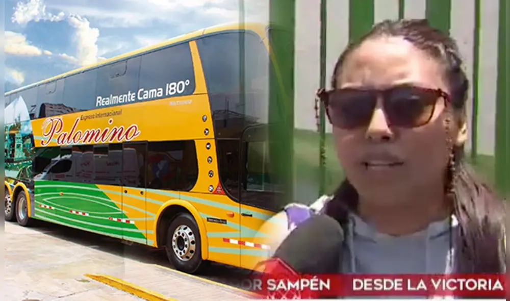 Se trata de 70 pasajeros que viajaban en un bus de la empresa Palomino. Foto: RedBus/ captura de América TV