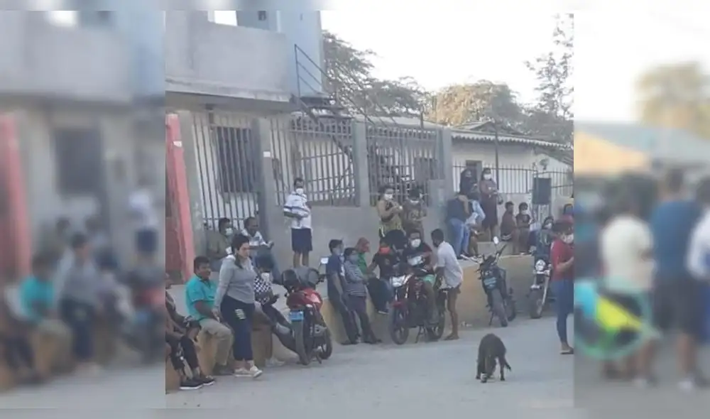 Pobladores no respetaron distanciamiento físico. Pobladores no respetaron distanciamiento físico.