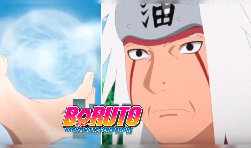 Boruto usa el Rasengan frente a Jiraiya. Créditos: Composición