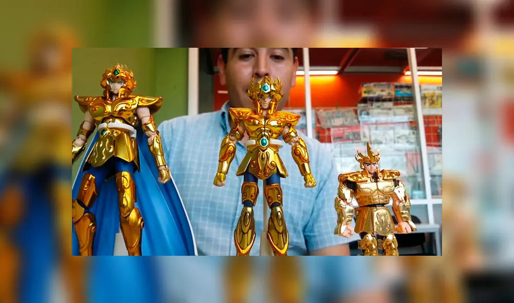 Desliza para ver más detalles de estas figuras de Saint Seiya que son muy populares en YouTube. Foto: Captura.