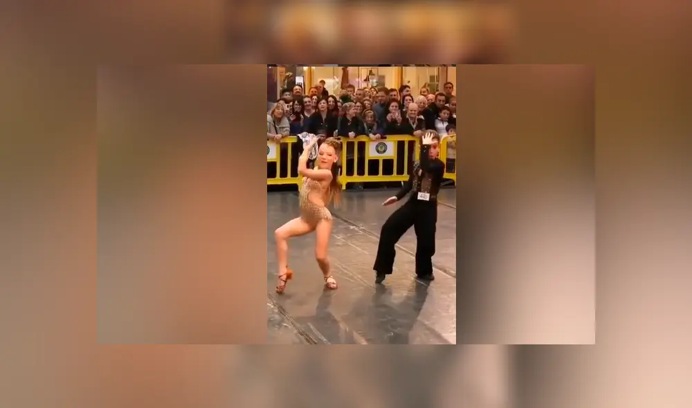 Desliza las fotografías para ver parte de la impecable coreografía que ejecutaron estos dos pequeños talentosos. Foto: Captura/sonideas