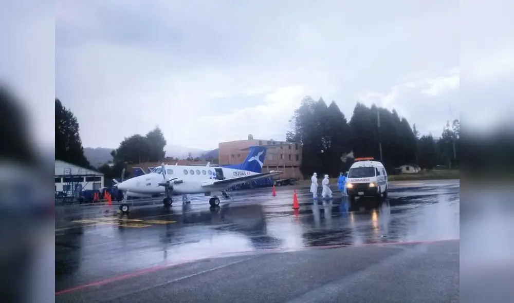 Traslado se realizó por coordinación del Colegio Médico del Perú. Foto: Difusión Traslado se realizó por coordinación del Colegio Médico del Perú. Foto: Difusión