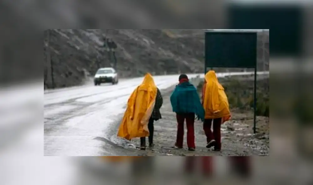 Senamhi pronostica lluvias y granizada en regiones del sur 