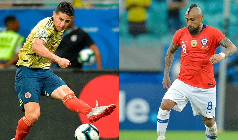 Colombia y Chile juegan hoy por cuartos de final de la Copa América 2019 en la Arena Corinthians de Sao Paulo. | Foto: AFP Colombia y Chile juegan hoy por cuartos de final de la Copa América 2019 en la Arena Corinthians de Sao Paulo. | Foto: AFP
