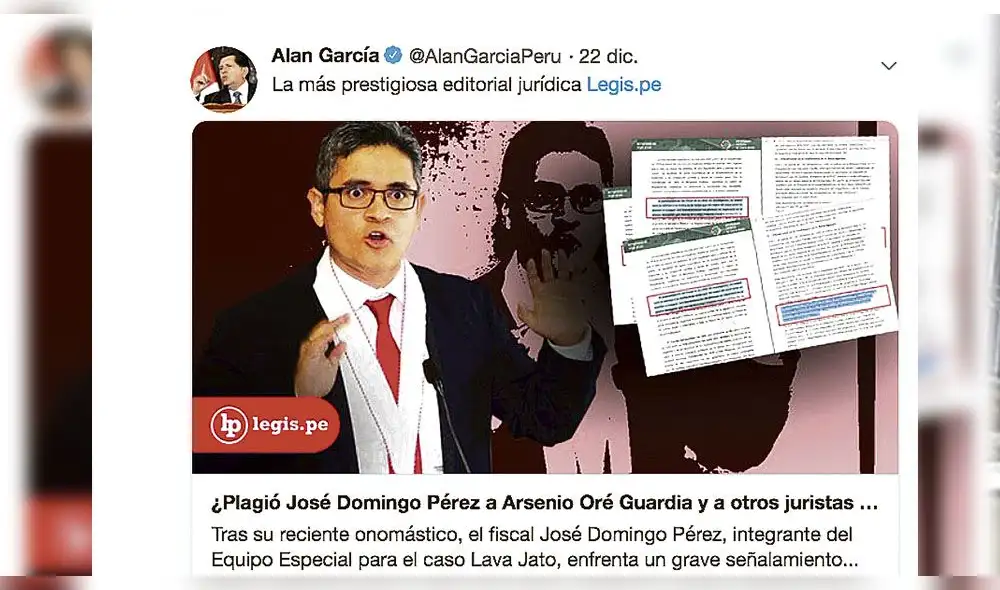 Apristas denuncian a fiscal de Lava Jato por presunto plagio