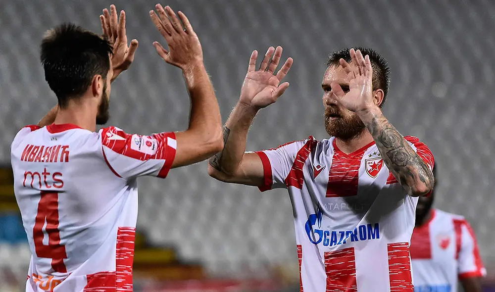 Estrella Roja de Belgrado, campeón de Serbia, es uno de los equipos que ya está en la segunda ronda clasificatoria de la Champions League. Foto: @crvenazvezdafk