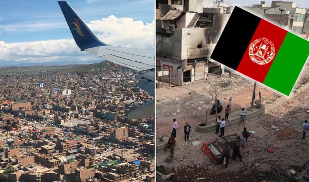 La vista aérea de Juliaca fue comparada con un paisaje de Afganistán por los hinchas brasileños. Foto: Twitter Sao Paulo/Composición. La vista aérea de Juliaca fue comparada con un paisaje de Afganistán por los hinchas brasileños. Foto: Twitter Sao Paulo/Composición.