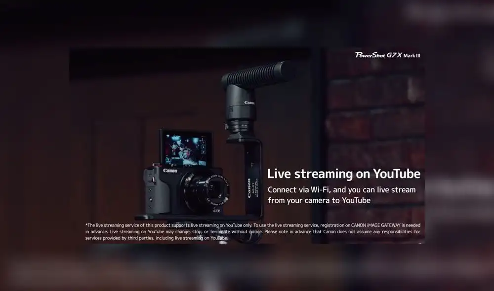 La Canon G7 X Mark III puede conectarse por Wi-Fi y comenzar a transmitir. La Canon G7 X Mark III puede conectarse por Wi-Fi y comenzar a transmitir.