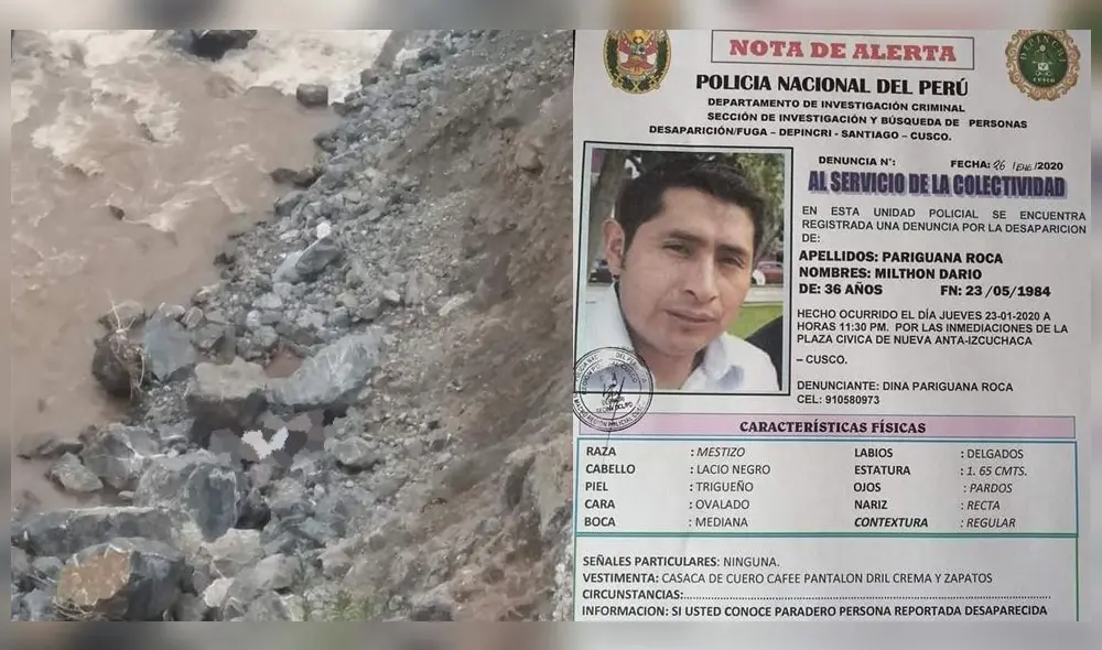 Cusco. Luego de varios días de intensa búsqueda policía fue encontrado sin vida a orillas del río Hatun Mayu, en Anta.