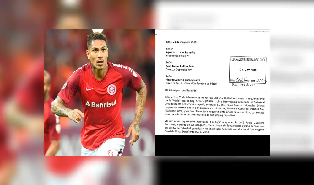¡Actividad deportiva de Paolo Guerrero peligra! Swissôtel enviará documentos a la WADA